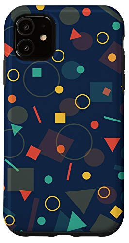 iPhone 11 Circles Squares Triangles Modern Art Shapes Case