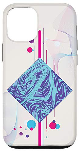 iPhone 12/12 Pro Abstract Shape Circle Colorful Line Swirl Cool Novelty Gifts Case