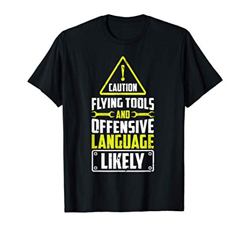 Diesel Aircraft Caution Flying Tools And Language Mechanic T-Shirt