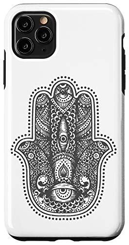 iPhone 11 Pro Max Hamsa Hand Oriental Ornament Art Islamic Symbol Yoga Gift Case