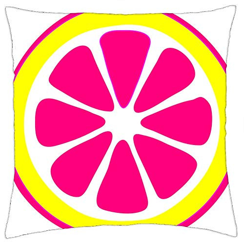 LESGAULEST Throw Pillow Cover -18x18 inch- - Lemon Food Fruit Yellow Juice Citrus Eating LESGAULEST Throw Pillow Cover -18x18 inch- - Lemon Food Fruit Yellow Juice Citrus Eating