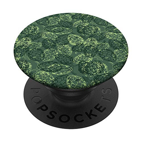Green Pattern Beer Hops Craft Beer Men Gift PopSockets Grip and Stand for Phones and Tablets