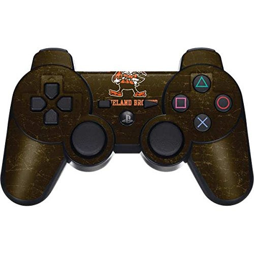 Skinit Decal Gaming Skin for PS3 Dual Shock Wireless Controller - Officially Licensed NFL Cleveland Browns Alternate Distressed Design