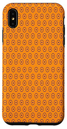 iPhone XS Max Orange Circles Unique Designs  and  Retro Gift Ideas Case