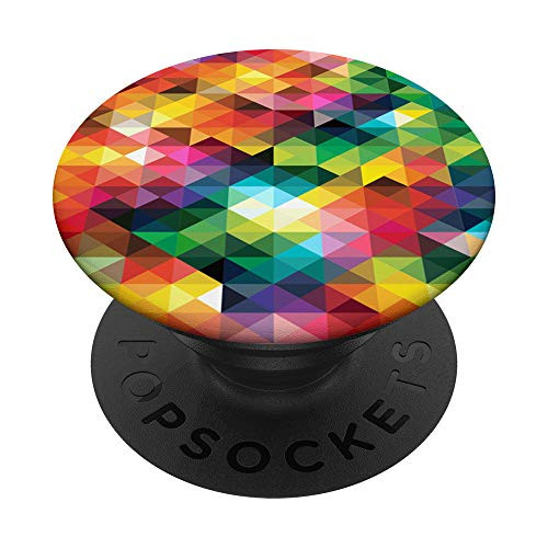 Colorful Triangles Modern Abstract Mosaic Pattern PopSockets Grip and Stand for Phones and Tablets