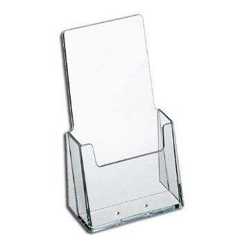 Source One Premium Counter Top TriFold 4-Inch Wide Acrylic Brochure Holder (10 Pack)