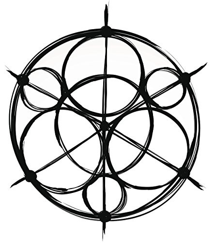 Pen Sketch Circle Compass Icon Vinyl Decal Sticker -8 inch Tall-