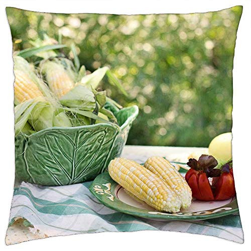 LESGAULEST Throw Pillow Cover -16x16 inch- - Corn Corn On Cob Food Yellow Vegetable Fresh Cob LESGAULEST Throw Pillow Cover -16x16 inch- - Corn Corn On Cob Food Yellow Vegetable Fresh Cob