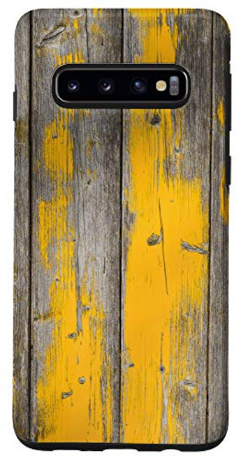 Galaxy S10 Yellow Rustic Farmhouse Panel Weathered Woodgrain Shiplap Case Galaxy S10 Yellow Rustic Farmhouse Panel Weathered Woodgrain Shiplap Case