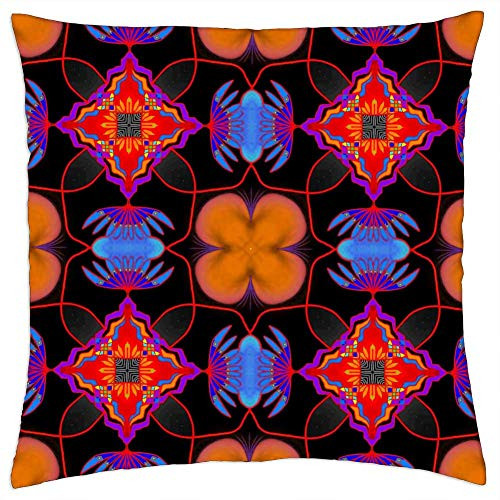 LESGAULEST Throw Pillow Cover -16x16 inch- - Ornament Colorful Color Background Digital Yellow