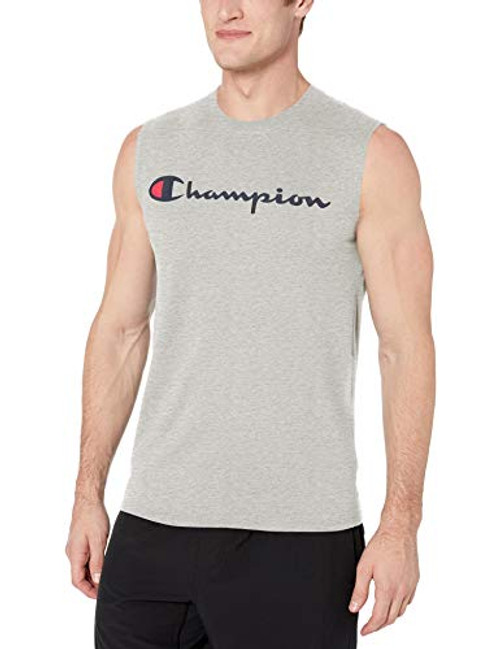 Champion Mens Graphic Jersey Muscle Oxford Gray X-Large