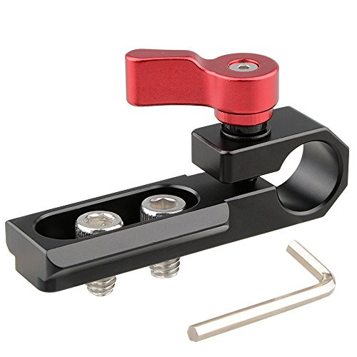 CAMVATE 15mm Single Rod Clamp with NATO Rail-Red-