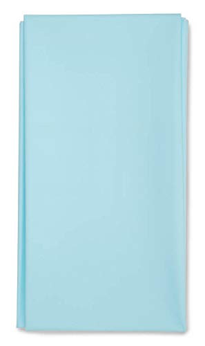 Darice 1140-94 Heavyweight Plastic Table Cloth: Pastel, 84" Round, Blue