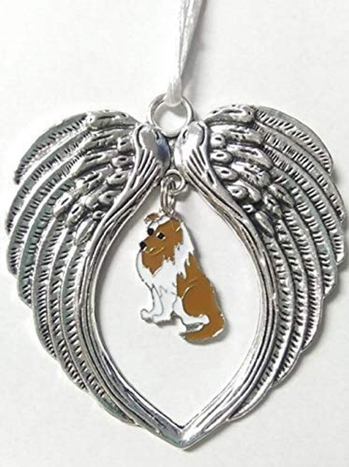 Collie Dog Loss of Furbaby Memorial Christmas Angel Wings Ornament Sympathy Gift for Pet Owner Collie Dog Loss of Furbaby Memorial Christmas Angel Wings Ornament Sympathy Gift for Pet Owner