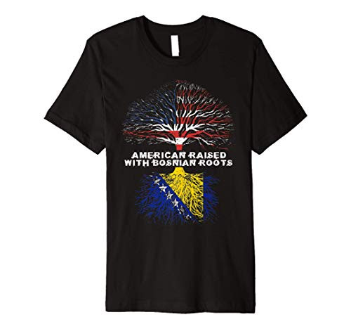 American Raised with Bosnian Roots Bosnia Premium T-Shirt