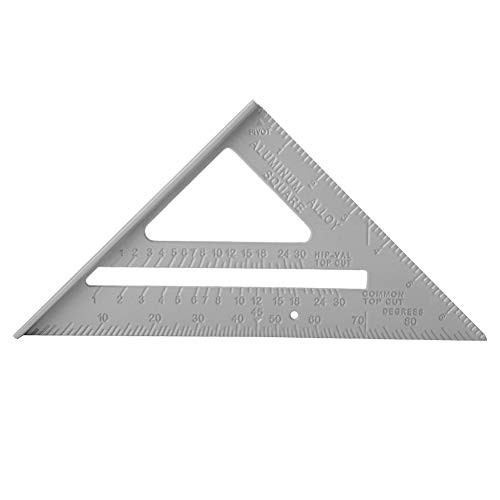 Felenny Triangle Ruler 7 Aluminum Alloy Right Angle Triangle Ruler Woodworking 45/90 Degree Measuring Tool