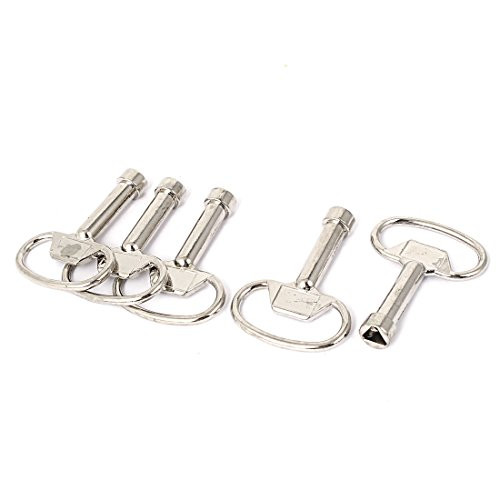 uxcell Train Electrical Cabinet Elevator 9x8mm Triangle Socket Key 68x48x12mm Total Size 5pcs