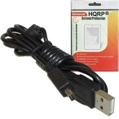 HQRP USB Cable/Cord Compatible with Olympus EVOLT E-P1 E-P2 E-PL1 E-PL2 Digital Camera Plus HQRP LCD Screen Protector