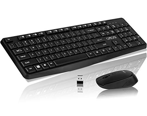 CHONCHOW Wireless Keyboard and Mouse Combo 2.4GHz USB Wireless Computer Keyboard 3 Level DPI Wireless Mouse for PC Laptop Mac