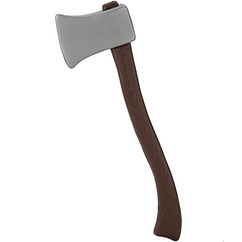 Lumberjack Toy Fake Plastic Ax Costume Accessory Brown Silver One Size