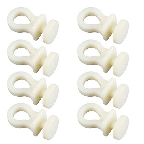 TOPBATHY 100 Pcs Plastic Curtain Track Carrier Slide Roller Drapery Rail Sliding Glider for Windows Shower Curtain