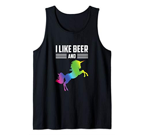 Funny Craft Beer and Unicorns Brewer Drinking Gift Women Men Tank Top