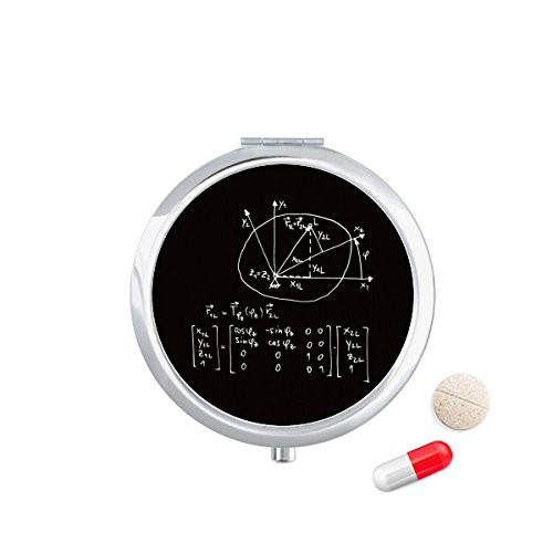 Math Kowledge Circle Pill Case Pocket Medicine Storage Box Container Dispenser