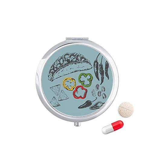 Chilli Circle Pepper Foods Pill Case Pocket Medicine Storage Box Container Dispenser