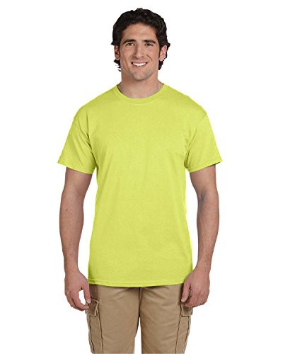 Fruit Of The Loom Mens Seamless Lightweight T-Shirt Neon Yellow Medium