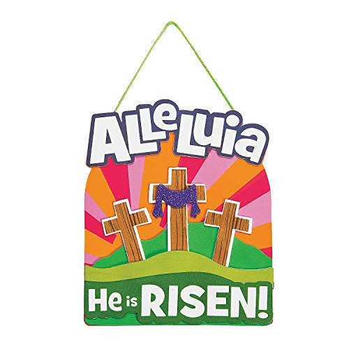 Alleluia He is Risen Sign Craft Kit - Crafts for Kids and Fun Home Activities
