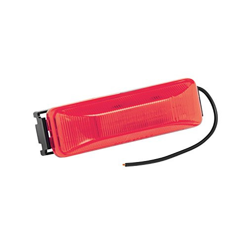 Bargman 41-38-031 Clearance/Side Marker Light -Waterproof Rectangular with Black Base - Red-