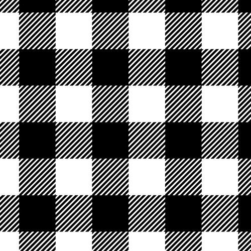 David Textiles Black  and  White Buffalo Plaid Flannel Fabric by The Yard