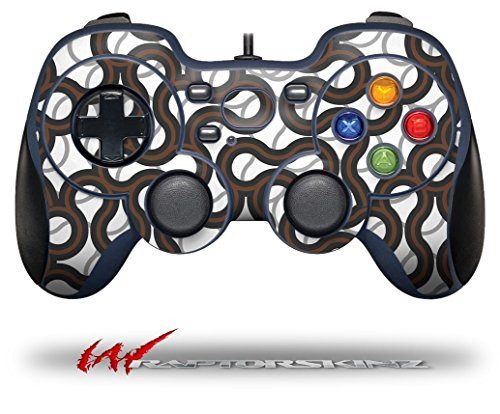 Locknodes 01 Chocolate Brown - Decal Style Skin fits Logitech F310 Gamepad Controller -CONTROLLER SOLD SEPARATELY-