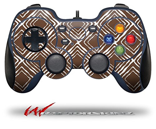 Wavey Chocolate Brown - Decal Style Skin fits Logitech F310 Gamepad Controller -CONTROLLER SOLD SEPARATELY-