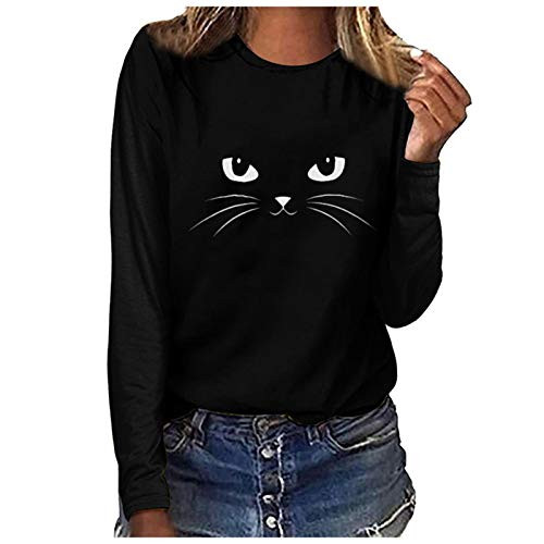 YAnGSale Casual Sweatshirt Tops Women Blouse 3D Animal Printed Sweater Long Sleeve Tee T-Shirt Stripe Shirt O-Neck Tunic Top -B1 XXL-