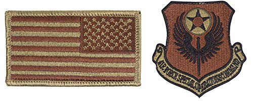 USAF Special Operations Command OCP Spice Brown Patch and Reverse Flag Bundle -Military Issued--Veteran Owned Business -Single Bundle-