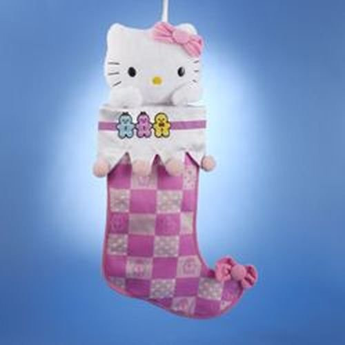 Kurt Adler Hello Kitty Pink Plush Head Stocking, 19-Inch