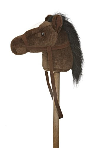 Aurora World World Giddy-Up Stick Horse 37" Plush, Dark Brown