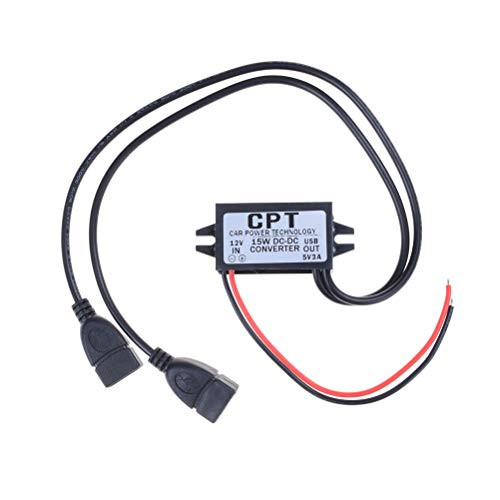 1pcs Voltage Step Down Module Power DC DC Converter 12V Buck to 5V 3A Dual USB Output Jack Car Power Regulator Supply