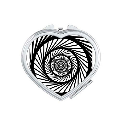 Illusion Line Repeat Circle Mirror Travel Magnification Portable Handheld Pocket Makeup Illusion Line Repeat Circle Mirror Travel Magnification Portable Handheld Pocket Makeup