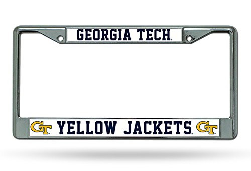 Stockdale Georgia Tech Yellow Jackets Chrome Frame Metal License Plate Tag Cover University