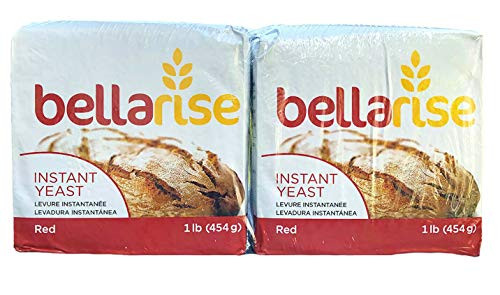 Bellarise -Red- Instant Dry Yeast - 1 LB Fast Acting Instant Yeast for Bread - PACK OF 2