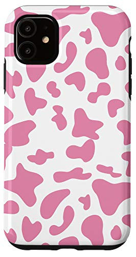 iPhone 11 Strawberry Cow Kawaii Print Pattern Skin gift for ranchers Case