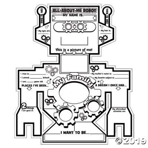 Fun Express Cyo All About Me Robot Poster-30 - 30 Pieces - Educational and Learning Activities for Kids Fun Express Cyo All About Me Robot Poster-30 - 30 Pieces - Educational and Learning Activities for Kids
