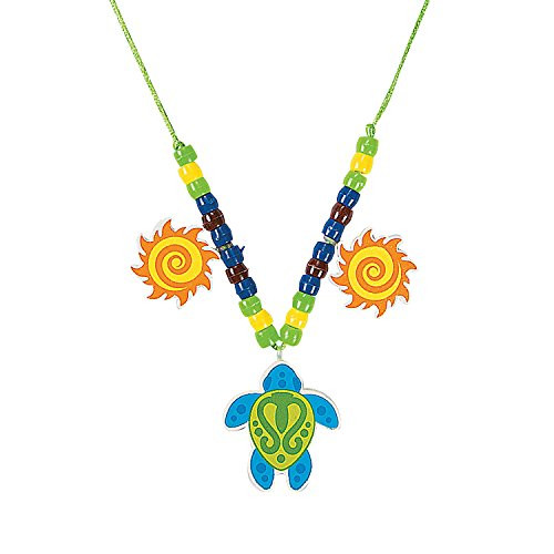 Sea Turtle Beaded Necklace Craft Kit -12 - Crafts for Kids and Fun Home Activities