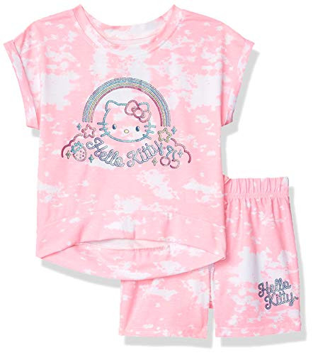 Hello Kitty Girls Sleeve Short Set Light Pink 6X