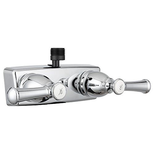 Dura Faucet RV Shower Faucet Valve Diverter with Teapot-Style Levers for Motorhomes, Campers, Trailers, and 5th Wheels - Features Easy Installation (Chrome)