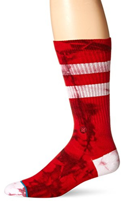 Stance Mens Burned Classic Crew Light Sock Red Sock Size10-13/Shoe Size 6-12 Stance Mens Burned Classic Crew Light Sock Red Sock Size10-13/Shoe Size 6-12