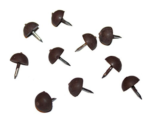 Brown Rubber Head Nail - 1/2 inch Diameter - Set of 10 Piano Cabinet Bumpers