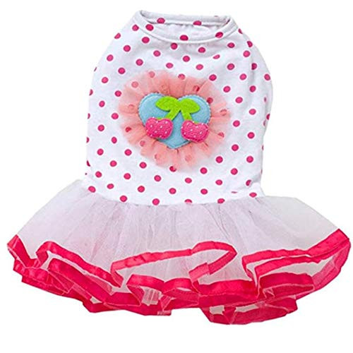 XiangYue SISAVE Princess Dress Pet Dog Super Cute Dress Clothes Puppy Printed Lace Tutu Skirt -Small White- XiangYue SISAVE Princess Dress Pet Dog Super Cute Dress Clothes Puppy Printed Lace Tutu Skirt -Small White-